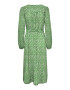 ONLY Rochie tip bluză 'DORA' verde / alb - Pled.ro