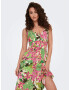 ONLY Rochie 'Hallie' ecru / verde stuf / verde pin / roz - Pled.ro