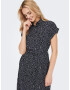 ONLY Rochie tip bluză 'Hannover' albastru fumuriu / negru / alb - Pled.ro