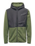 Only & Sons Jachetă fleece 'NOAH' gri închis / verde închis / negru - Pled.ro