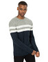 Only & Sons Pulover 'onsLAZLO STRIPED CREW NECK KNIT' albastru închis / gri / alb - Pled.ro