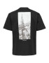 Only & Sons Tricou 'FRED' gri / negru / alb - Pled.ro