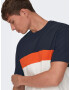 Only & Sons Tricou 'ODIS' bleumarin / portocaliu / alb - Pled.ro