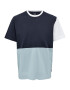 Only & Sons Tricou 'PATRICK' bleumarin / albastru pastel / alb - Pled.ro