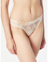 PASSIONATA Tanga 'White nights' alb kitt / maro cappuccino - Pled.ro