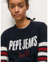 Pepe Jeans Pulover 'Bobby' bleumarin / roşu închis / alb - Pled.ro