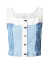 Pepe Jeans Top 'RUBY BLEND' albastru fumuriu / alb - Pled.ro