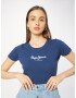 Pepe Jeans Tricou 'New Virginia' bleumarin / alb - Pled.ro