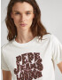 Pepe Jeans Tricou 'CLARITZA' maro închis / verde deschis / alb - Pled.ro