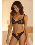 PETITE FLEUR GOLD Tanga negru - Pled.ro