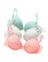 PETITE FLEUR Sutien verde pastel / roz pastel / alb - Pled.ro