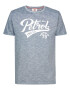 Petrol Industries Tricou albastru pastel / alb - Pled.ro