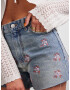 PIECES Jeans albastru denim / corai / alb - Pled.ro