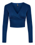 Pieces Petite Tricou 'Lina' albastru cobalt / gri argintiu - Pled.ro