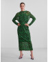 PIECES Rochie verde / negru - Pled.ro