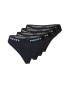 PIECES Tanga bleumarin / negru / alb - Pled.ro