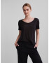 PIECES Tricou 'Phoebe' negru - Pled.ro