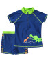 PLAYSHOES Protecție UV 'Krokodil' albastru / verde neon / portocaliu / alb - Pled.ro