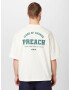 Preach Tricou verde smarald / alb - Pled.ro