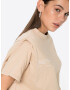 Public Desire Tricou 'AMBER' maro deschis / alb - Pled.ro