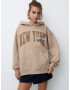 Pull&Bear Bluză de molton bej / gri taupe / alb - Pled.ro