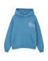 Pull&Bear Bluză de molton cyan / alb - Pled.ro