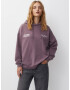 Pull&Bear Bluză de molton mauve / alb - Pled.ro