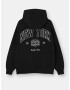 Pull&Bear Bluză de molton negru / alb - Pled.ro