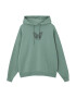 Pull&Bear Bluză de molton verde jad / negru - Pled.ro