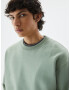 Pull&Bear Bluză de molton verde pastel - Pled.ro