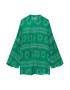 Pull&Bear Bluză verde / alb - Pled.ro