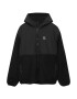 Pull&Bear Jachetă fleece negru / alb - Pled.ro