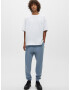 Pull&Bear Pantaloni albastru porumbel - Pled.ro