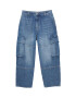 Pull&Bear Pantaloni eleganți albastru denim - Pled.ro