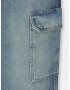 Pull&Bear Pantaloni eleganți albastru denim - Pled.ro