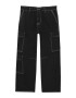 Pull&Bear Pantaloni eleganți negru / alb - Pled.ro