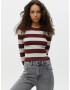 Pull&Bear Pulover bej / roșu burgundy - Pled.ro