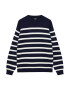 Pull&Bear Pulover bleumarin / alb - Pled.ro