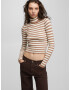 Pull&Bear Pulover maro / alb - Pled.ro