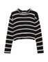 Pull&Bear Pulover negru / alb - Pled.ro