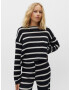 Pull&Bear Pulover negru / alb - Pled.ro