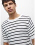 Pull&Bear Tricou negru / alb - Pled.ro