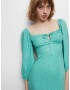 Pull&Bear Rochie gri deschis / verde smarald - Pled.ro