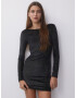 Pull&Bear Rochie negru / alb - Pled.ro