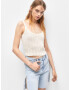 Pull&Bear Top brodat ecru - Pled.ro