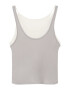 Pull&Bear Top gri / alb - Pled.ro