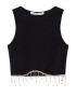 Pull&Bear Top negru / argintiu - Pled.ro