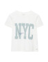 Pull&Bear Tricou albastru / albastru fumuriu / alb - Pled.ro