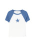 Pull&Bear Tricou albastru marin / alb - Pled.ro