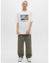 Pull&Bear Tricou albastru / maro / alb - Pled.ro